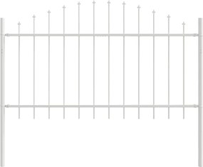 vidaXL Gard de Grădină Alb 170 x 140 cm Oțel vopsit electrostatic