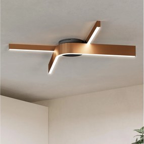 Eglo 901863 - Plafonieră LED RGBW dimabilă FOLCINO-Z 2xLED/18W/230V cupru/negru