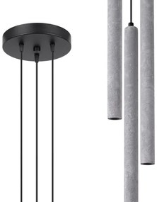 Lustră pe cablu Sollux SL.1273 PASTELO 3xG9/8W/230V beton