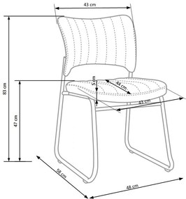 Scaun tapitat Rapid negru