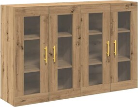 vidaXL Dulapuri de perete 2 pcs Stejar Artizanal 69,5 x 34 x 90 cm