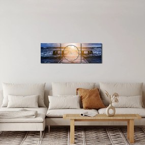 Tablou cu mol însorit (cu ceas) (90x30 cm)