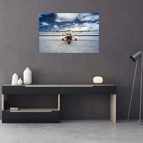 Tablou cu aeroplan cu motor (90x60 cm)