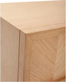 Noptieră în culoare naturală din lemn de stejar Herringbone – Hübsch