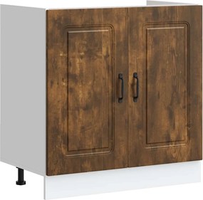vidaXL Dulap de bază pentru chiuvetă "Kalmar" stejar afumat lemn