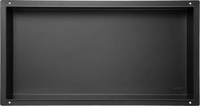 Raft incastrat dreptunghiular Balneo Wall-Box 60x30x7 cm fara rama negru periat