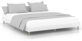 832021 vidaXL Cadru de pat, alb, 160x200 cm, lemn prelucrat