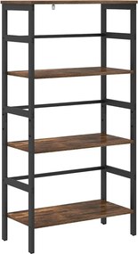 vidaXL Raft pentru cărți Stejar fumuriu 60 x 29,5 x 115 cm