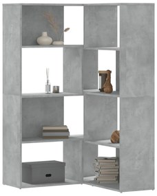 vidaXL Bibliotecă 4 niveluri gri beton 85x85x140 cm lemn prelucrat