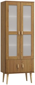 Vitrină din lemn de pin Venuci 89 cm uşă culori