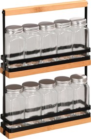 Organizator pentru condimente, recipiente din sticlă 100 ml