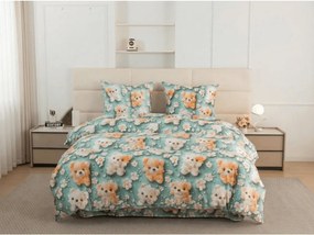 Lenjerie de pat din microfibra pentru copii PUPPIFLORA colorata Dimensiune lenjerie de pat: 70 x 80 cm | 140 x 200 cm