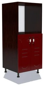 Soldat 60 cu 2 usi cu spatiu cuptor Zebra MDF tulip rosu