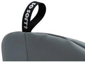 Fotoliu bean bag roșu cu tapițerie din imitație de piele Round L – So Soft?