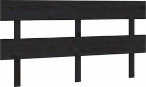vidaXL Tăblie de pat, negru, 164x3x81 cm, lemn masiv de pin