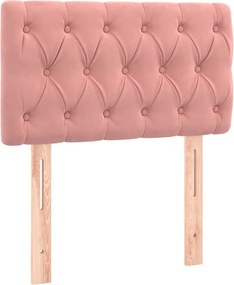 vidaXL Tăblie de pat, roz, 80x7x78/88 cm, catifea