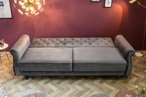 Canapea extensibila design Chesterfield, Maison Belle Affaire 220cm, gri