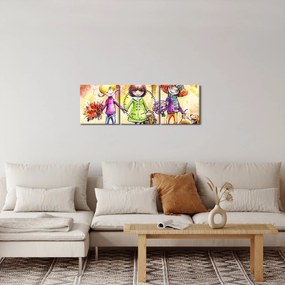 Tablou - Prietenie (cu ceas) (90x30 cm)
