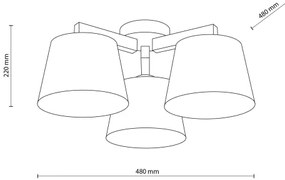 Brilagi - Lustră aplicată LATTE SABIA 3xE27/15W/230V pin/bej