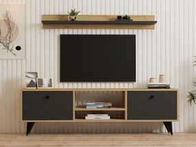 Mobilier living Nateda (stejar zafir + antracit) . 1095565