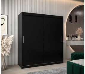 Dulap de haine 180 cm Toki (negru mat + stejar artisan). 1064837