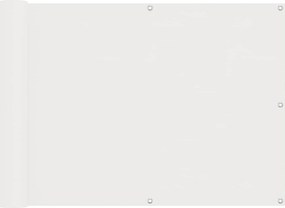 vidaXL Ecran de balcon Alb 75 x 200 cm Oxford alu acoperit cu PU