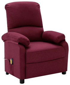 324086 vidaXL Fotoliu de masaj rabatabil, violet, material textil