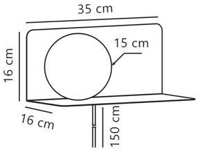 Aplică cu raft Nordlux LILIBETH 1xE14/25W/230V albastru