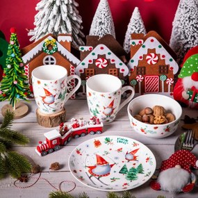 Farfurie de porțelan pentru desert Altom WinterGnomes 20 cm