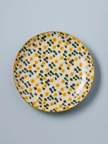 Farfurie din ceramica, D25.5cm Retro Flowers