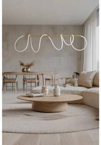 Lustra LED 3-STEP suspendata moderna ZIGZAG auriu