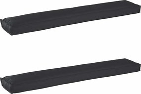 vidaXL Set de perne pentru palet 2 pcs Negru 200 x 40 x 8 cm