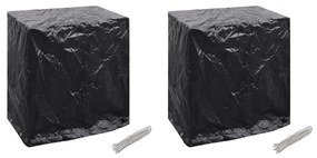 vidaXL Huse mobilier grădină masă tenis 2 buc, 8 ocheți, 160x55x182 cm