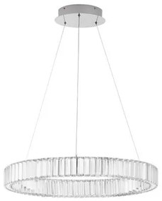 Lustra LED suspendata , dimabila, cristal design elegant AURELIA crom 60cm