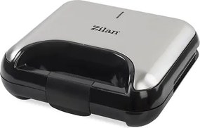 Sandwich-maker ZILAN 5 in 1 ZLN3932, Negru Inox 800 W, 5 tipuri de placi grill, triunghi, sandwich, waffle, nuci,
