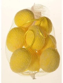 Ouă artificiale suspendabile galbene, set de 9 bucăți, în. 6 cm, plasă
