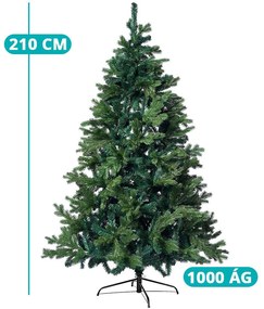 Brad artificial 3D, cu suport metalic-210 cm