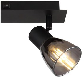 Aplica de perete / tavan cu 2 spoturi directionabile design modern CLAUDE negru