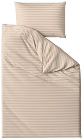 Lenjerie de pat hoteliera din microfibra JASMINE bej - dunga 2 cm, buzunar hotelier Dimensiune lenjerie de pat: 2 buc 70 x 90 cm | 200 x 220 cm