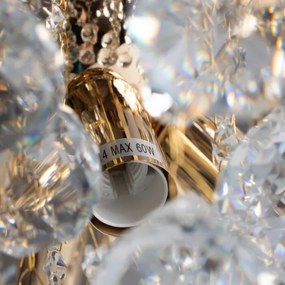 Lustră de cristal aplicată Brilagi CRYSTAL 6xE14/60W/230V auriu