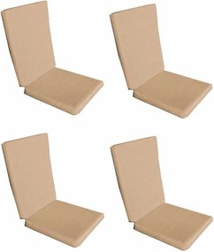 Set 4 perne decorative pentru scaun de bucatarie cu spatar, dimensiune sezut 42x40 cm, spatar 42x50 cm, culoare bej