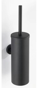 Perie de WC negru-mat de montat pe perete din oțel inoxidabil Bosio – Wenko