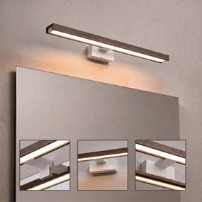 Brilagi-LED Iluminare pentru oglindă de baie WOODY MIRROR 3în1 LED/12W/230V 60 cm IP44 alb/stejar