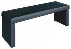 Bancă, piele ecologică negru, MODERN