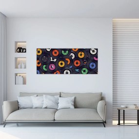 Tablou - plăci de gramofon (120x50 cm)