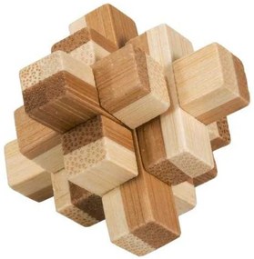 Joc logic IQ din lemn bambus in cutie metalica Block