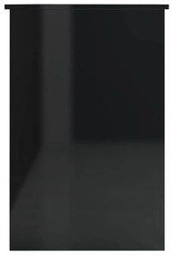 Birou, negru foarte lucios, 100 x 50 x 76 cm, PAL negru foarte lucios