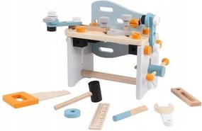 Mini masă de scule din lemn pentru copii 52 de bucăți