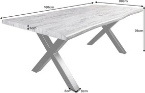 Masa design industrial WILD 160cm, gri A-45085 VC