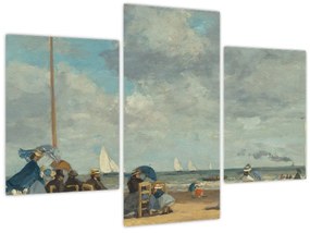 Tablou - Eugène Boudin, Beach  at Trouville, reproducere (90x60 cm)